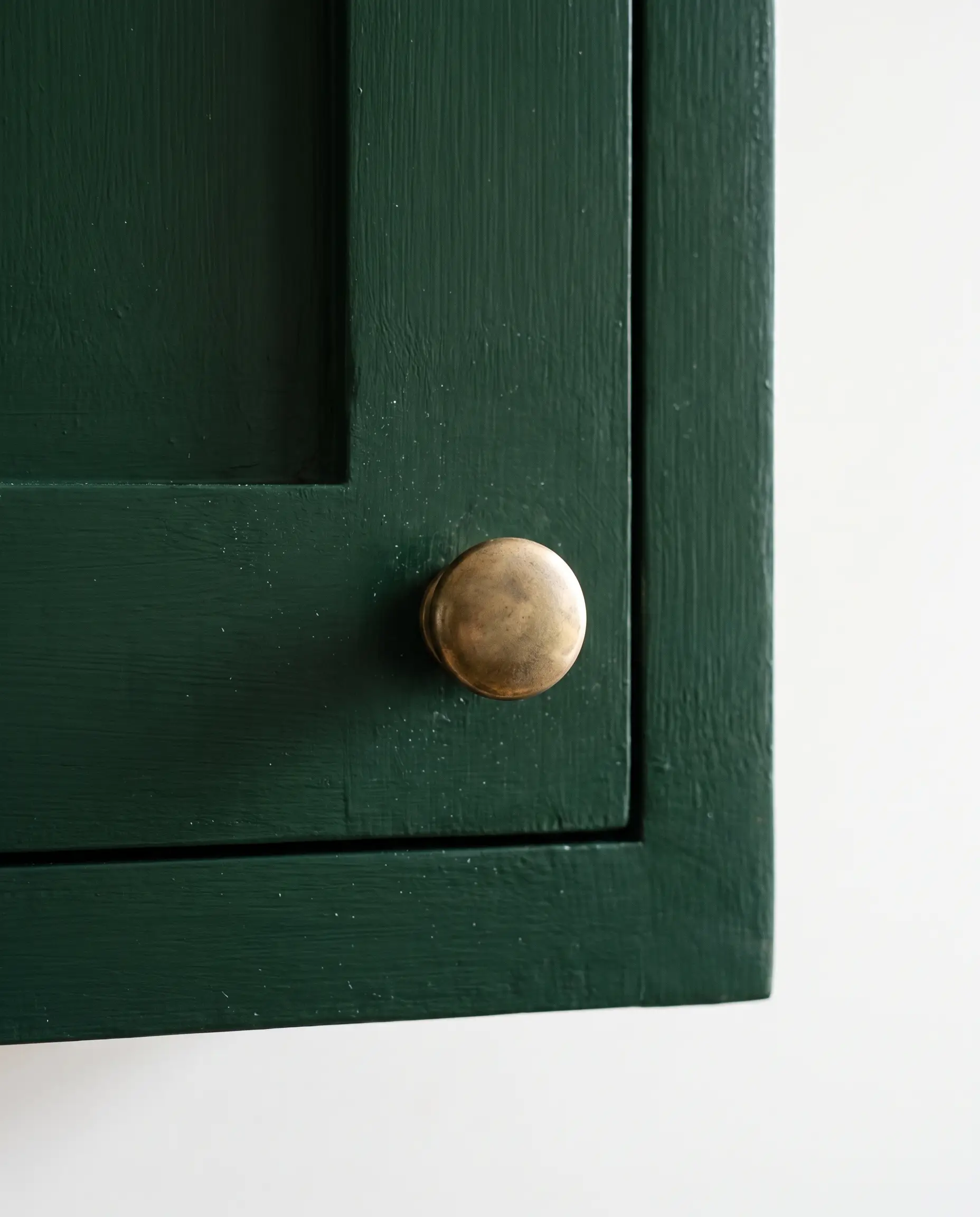 Bottle Green — Hand-painted in-frame doors, unlacquered brass
